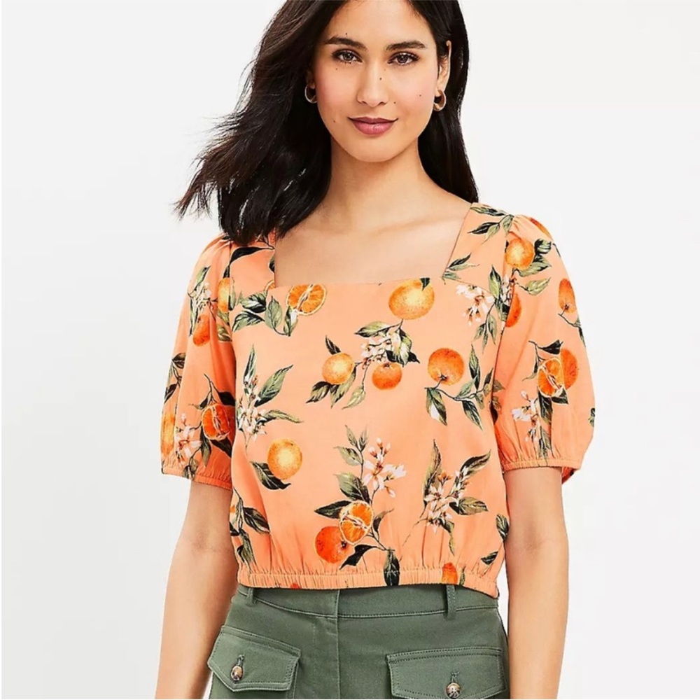Floral orang Women's Top